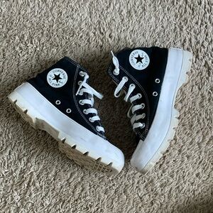 Converse Black High-Top Sneakers Platform